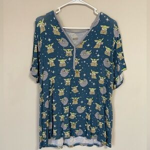 Star Wars The Mandalorian Blue Shirt